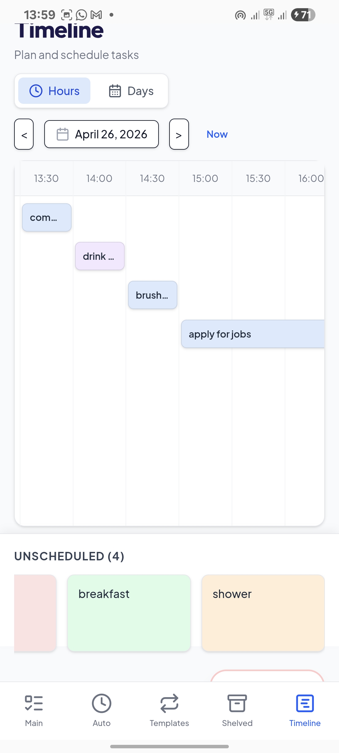 Visual Time-Blocking